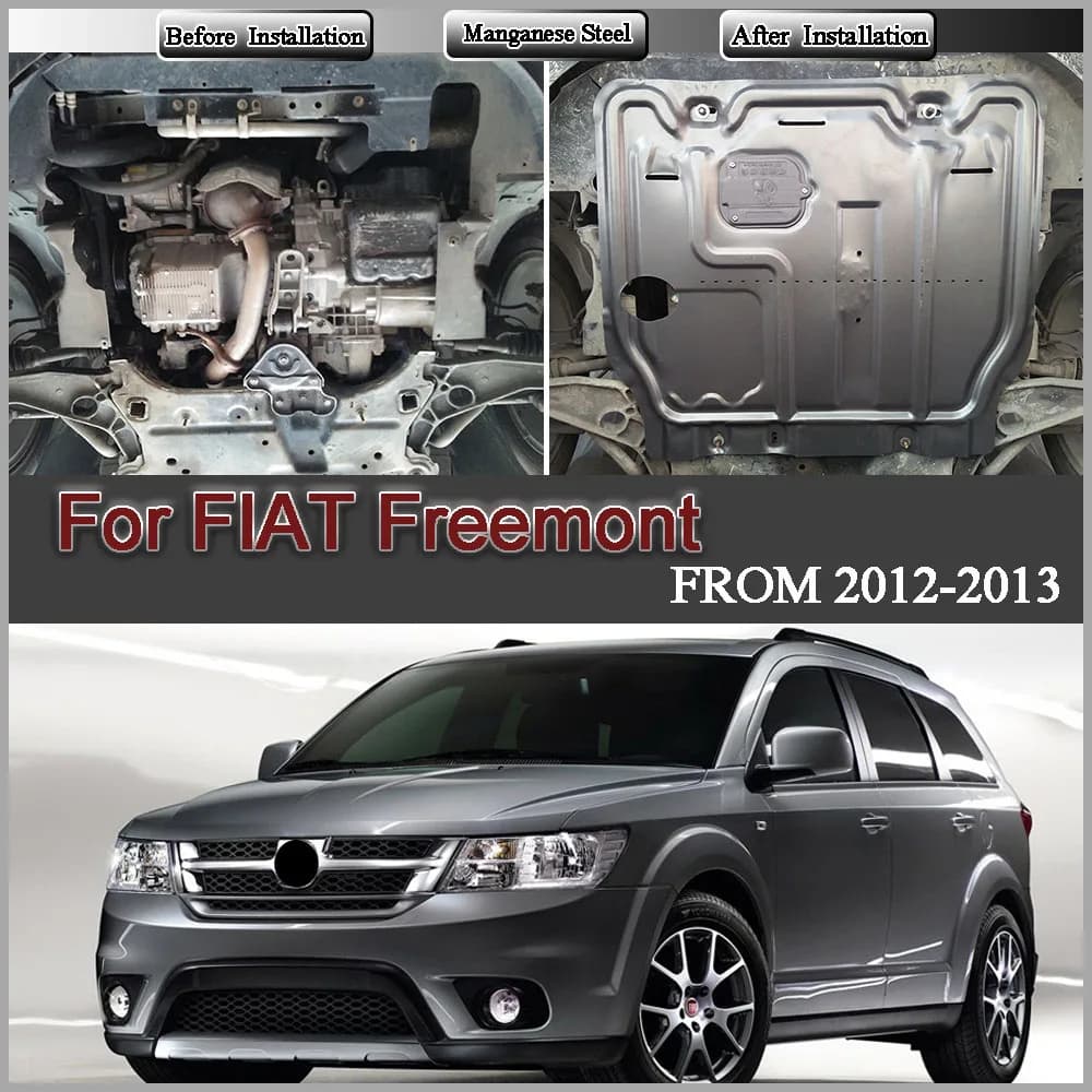 For FIAT Freemont 2012-2013 2.4L 3.6L Under Engine Splash Shield Mud Guard Board Mudguard Black Fender Cover Plate Protect