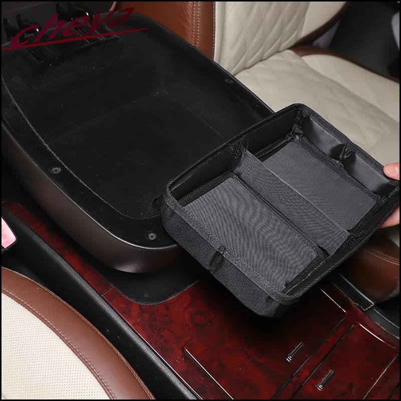Oxford cloth Central control handrail box partition storage box Suitable for Cadillac Escalade car Interior accessories