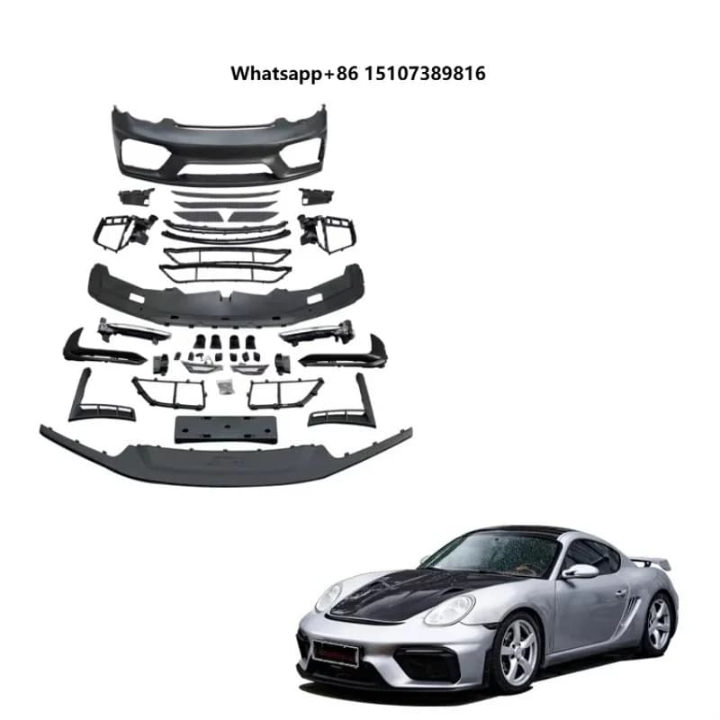 BK Tuning 987 Cayman Boxster Upgrade GT4 Style Front Bumper Assembly PP Plastic Bodykit for 987.1 987.2 GT4 Body Kits