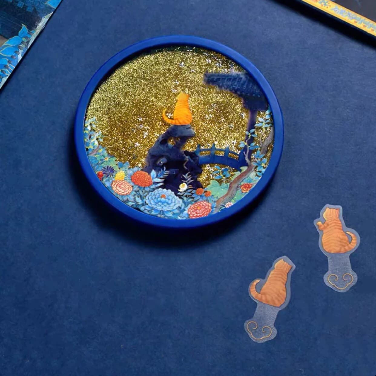 【Hot】Creative Quicksand Round Coasters Anti-Skid Heat Resistant Pads Gold Flow Insulation Mats Beautiful Placemats Tableware