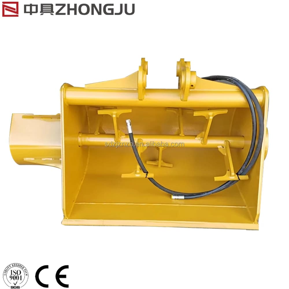 Durable Hydraulic Mixer Bucket for 1-40 Ton Wheel Loaders High Performance Concrete Mixing Equipment Gearbox Bearing 2-Year