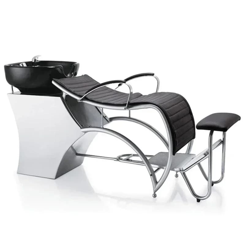 Ceramic Basin Shampoo Chair Lying Half Beauty Salon Flushing Bed  Salon Hair Care Scalp Massage Chair