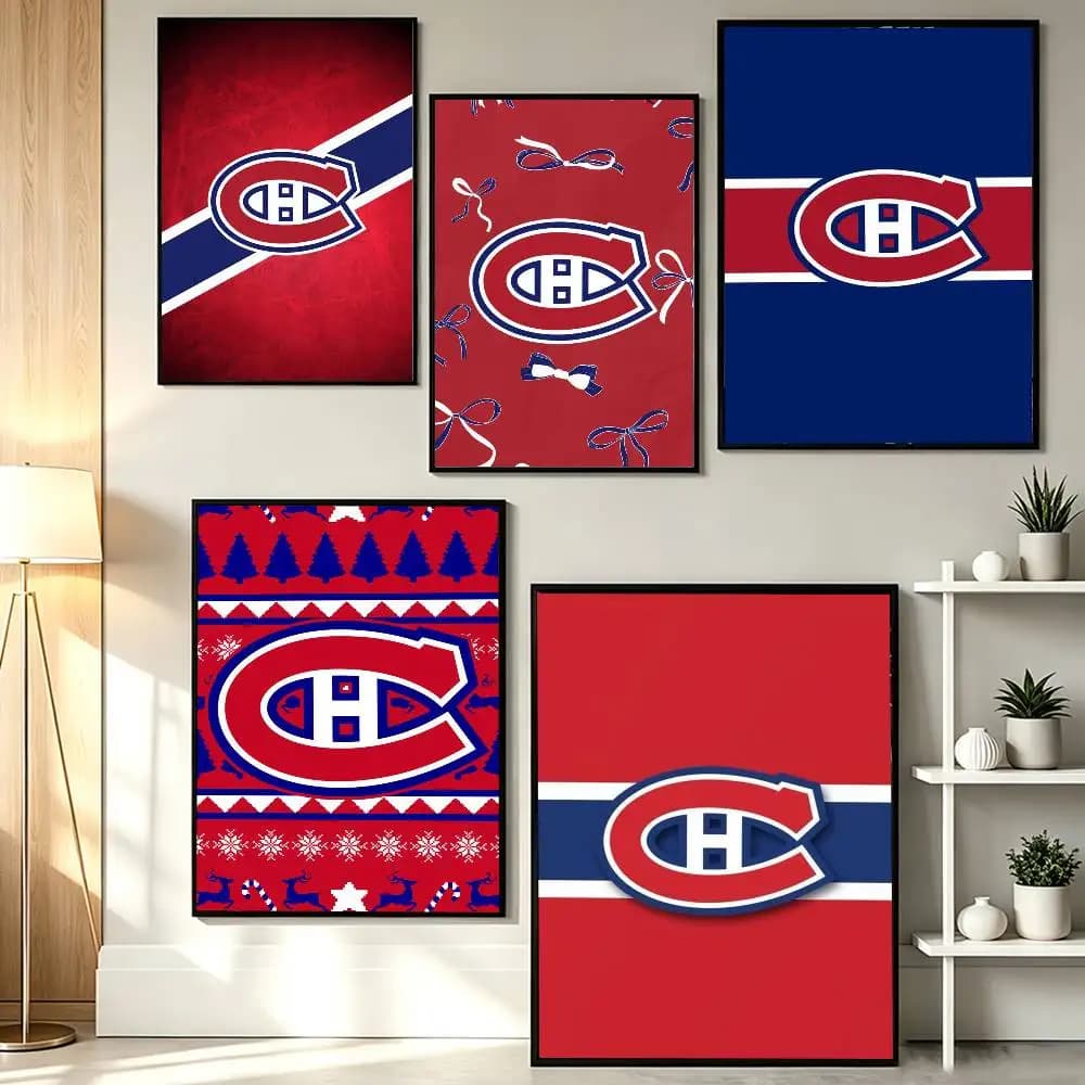 Hockey Montreal-L Canadiens  Poster HD Self Adhesive Waterproof Wall Art Ideal for Home Office Dorm Gift