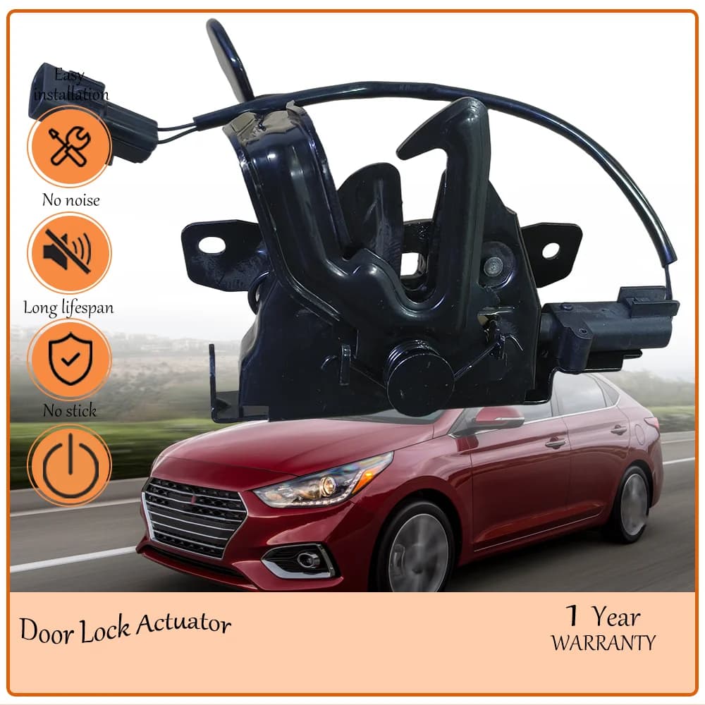 Corrosion Fortified Sensing Hood Lock Latch,Suited to Hyundai Accent 2018-2022,OE 81130-H6010,81130H6010,81130H5010,81130-H5010