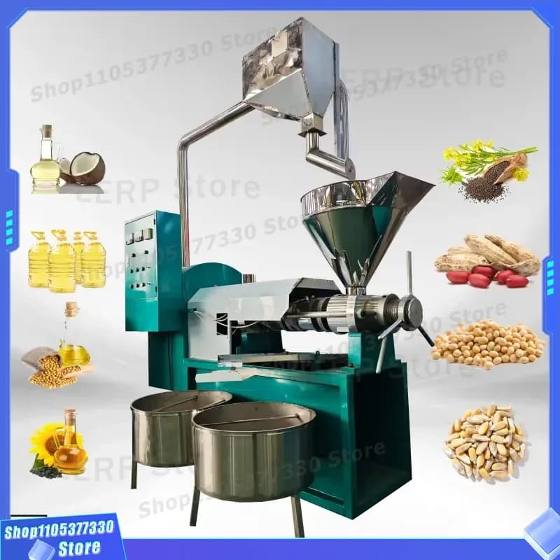 350KG H Commercial Spiral Oil Press Machine for Peanut Rapeseed Hot Pressing Industrial Grade Screw Expeller for Vegetable
