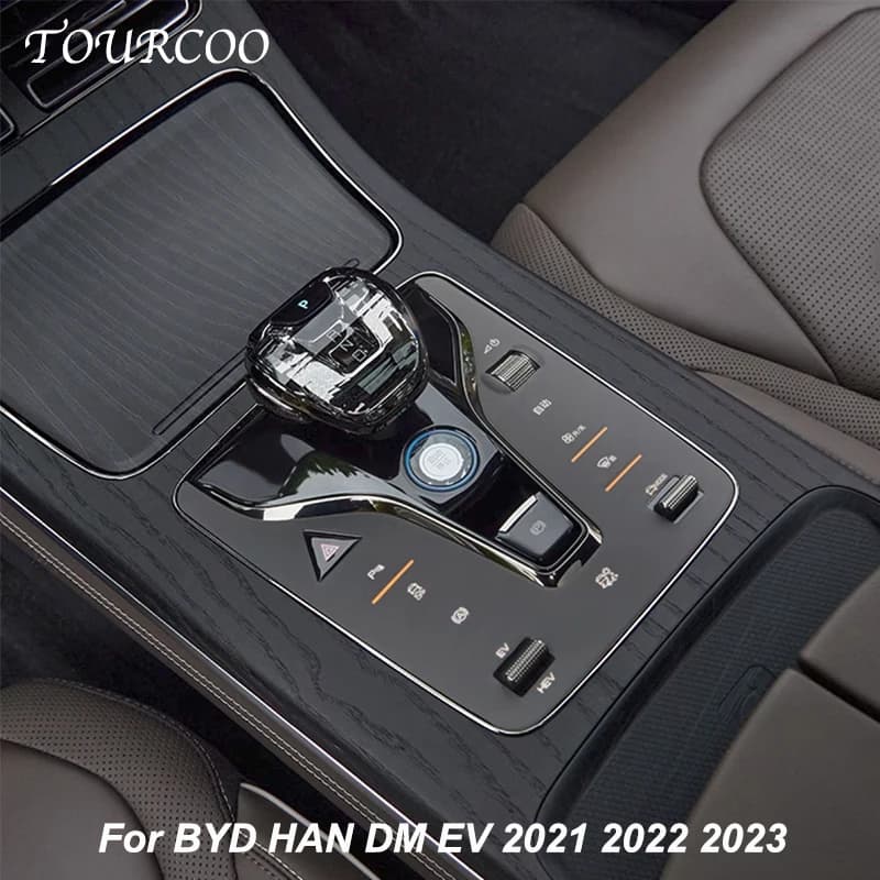 For BYD HAN DM EV 2022-2025 Center Control Shift Panel Dust Cover Silicone Pad Accessories