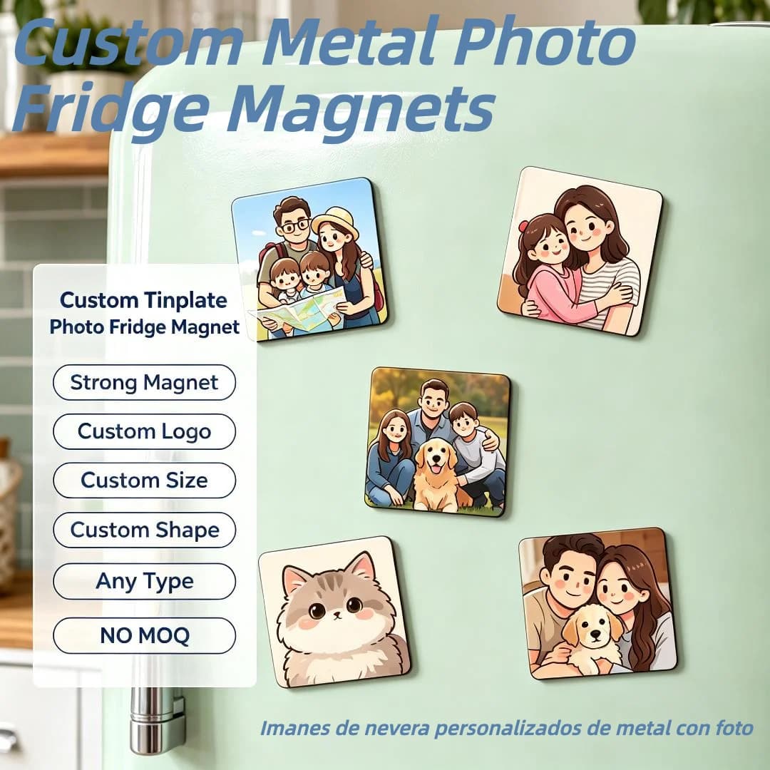 Custom Metal Tin Fridge Magnet Personalized Photo Magnet Custom Design Souvenir Fridge Magnet Waterproof Tourist Souvenir