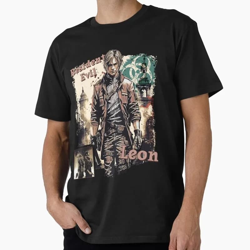 Vintage Resident Evil Nemesis T‑Shirt Biohazard Survival Horror Game Graphic Print Unisex Tee Retro Dark Gamer Streetwear Tops