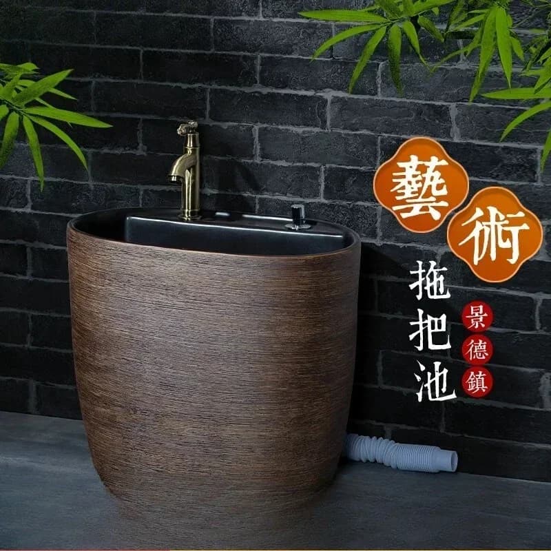 Ceramic mop pool Balcony Household mop pool, bathroom mop pool, integrated