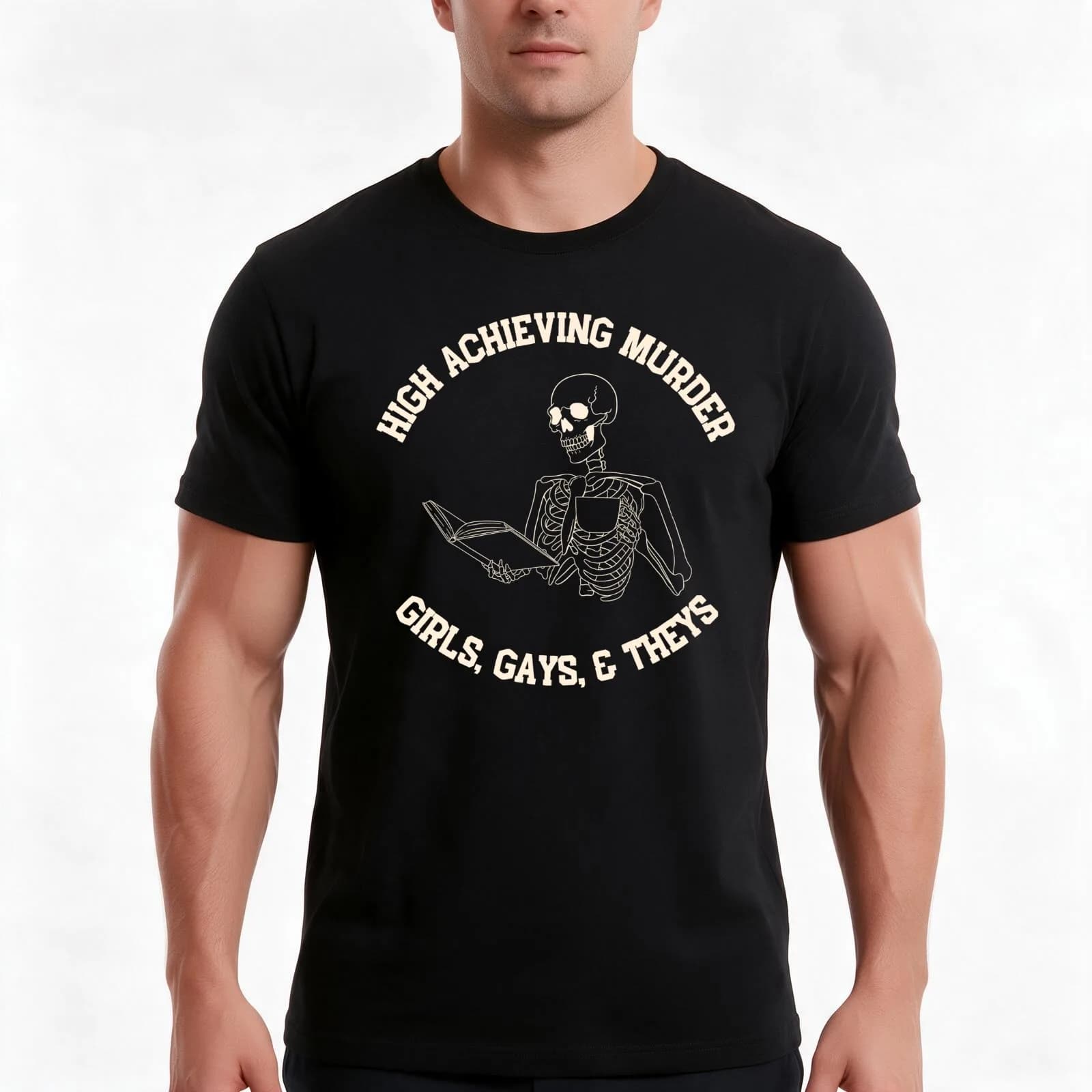 High Achievers T-Shirt, Summer Casual Cotton Tee, Oversized Streetwear Tops, Vintage Graphic Print, Loose Fit Short Sleeve