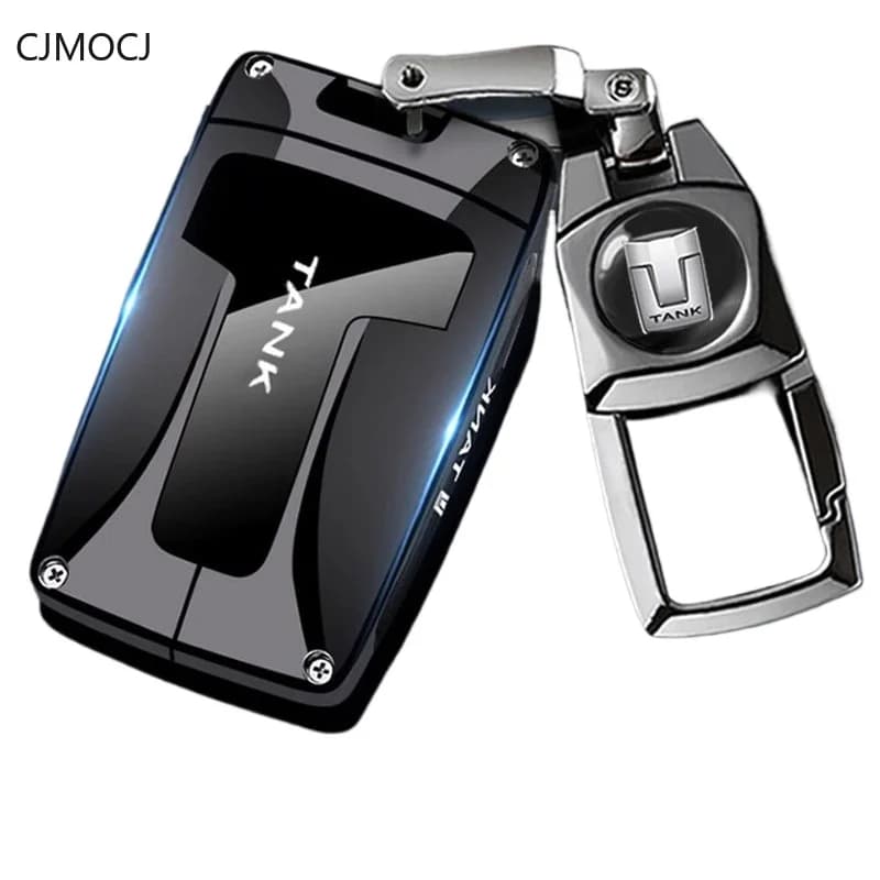 For 2024 Tank 300 330 V6 400 500 700 Key Case Cover, Zinc Alloy Car Key Fob Shell, Shockproof Smart Keychain, Tank Accessories