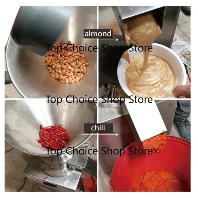 Peanut Butter Making Machine Vertical Colloid Mill - Chili Paste Wet Grinding Hazelnut Paste Pistachio Jam Producing Machine