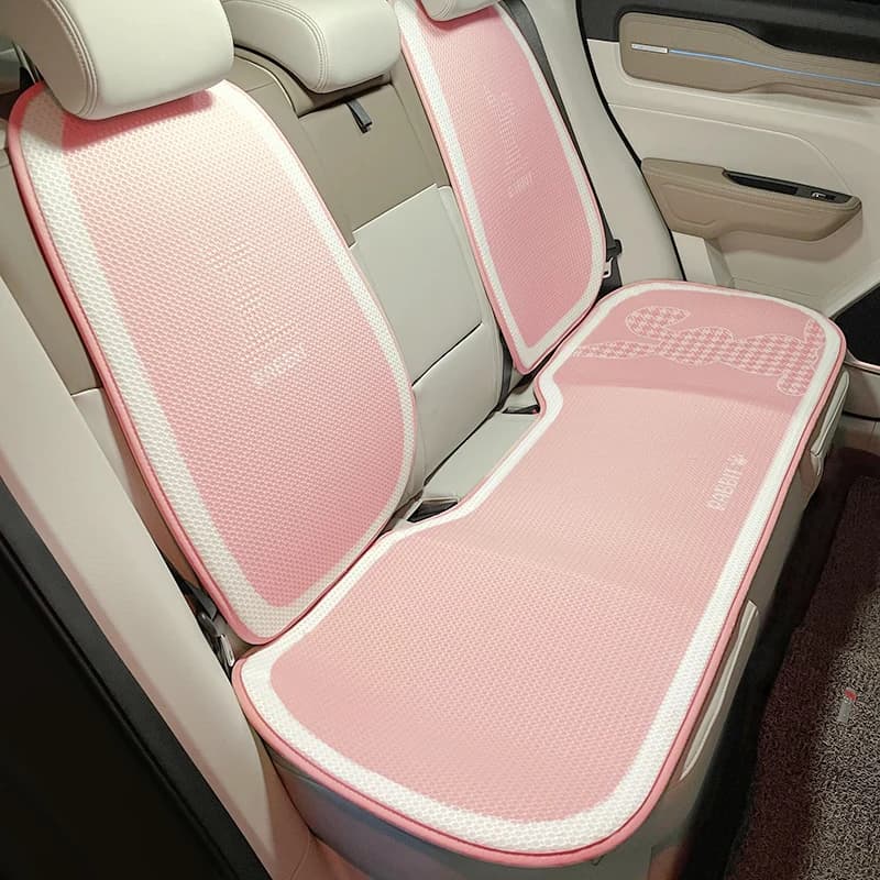 Cartoon Rabbit New Car Cushion 3D Breathable Mesh Seat Four Season Universal Car Seat Cushion Car Interior Accessories