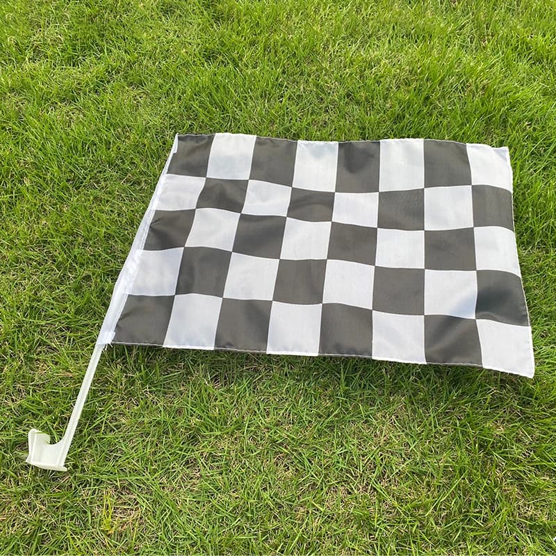Aerlxemrbrae Custom Car Racing Flag Banner Size 45X30cm Window Mini Car Flag Racing Checkered Flags Motorsport