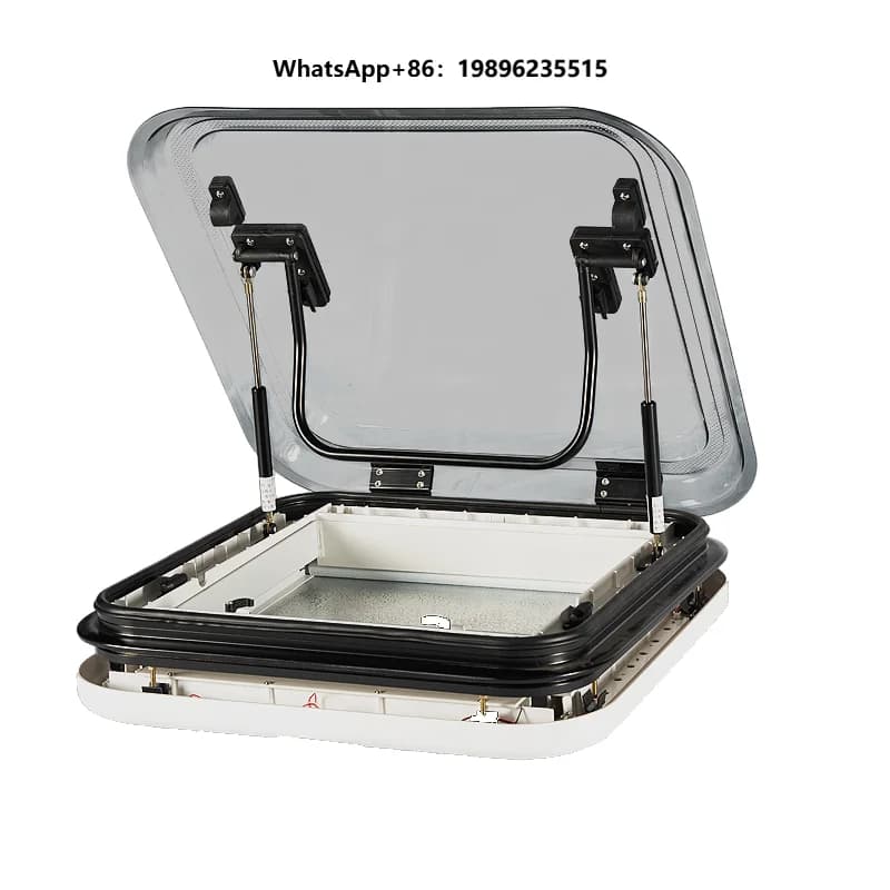 Manual Roof Skylight for RV Caravan Camping Car Aluminum Top Frame Sunroof