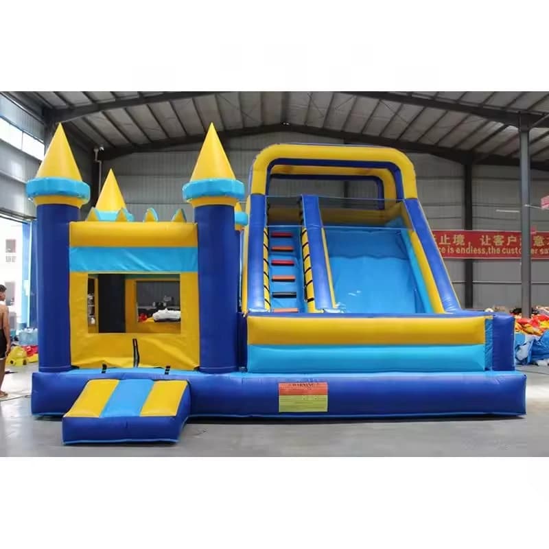 Castle Themed Inflatable Bounce House with Large Single Slide Commercial Grade Kids Party & Indoor/Outdoor Amusementglobally acc