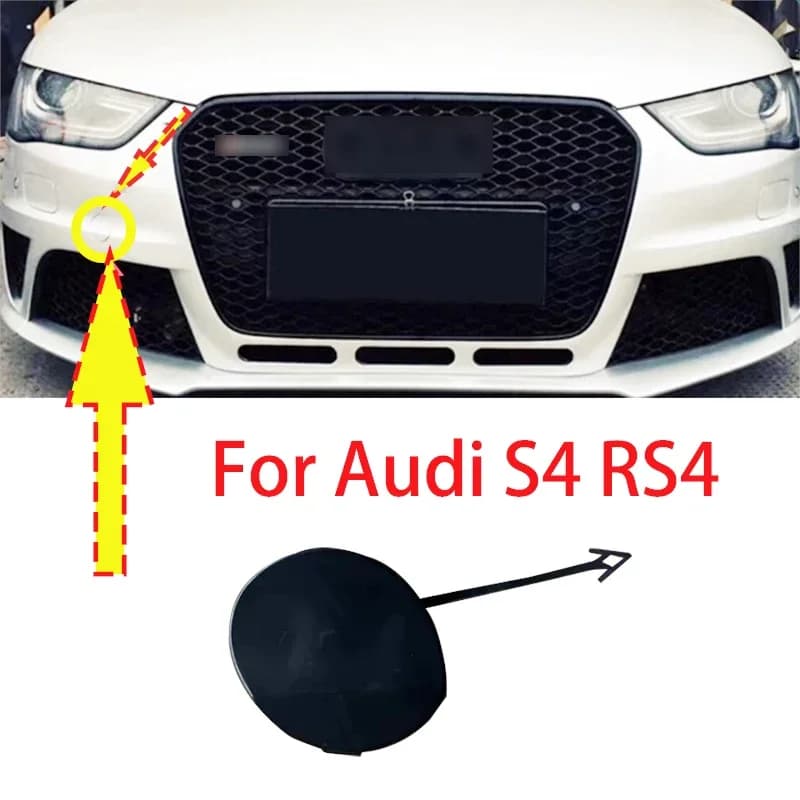 For Audi S4 RS4 Car Front Bumpers Towing Hook Trailer Cap Unpainted Cover