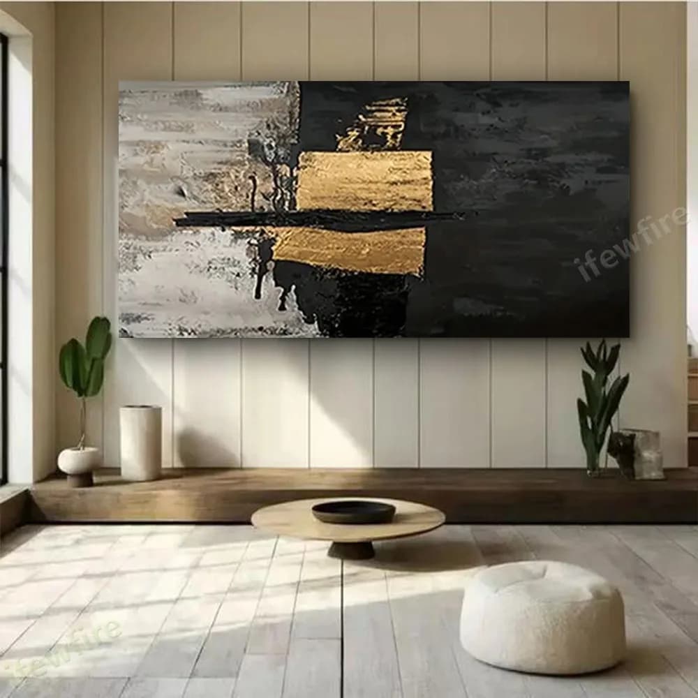 Vertical Version 100% Handmade Abstract Oil Paintings Canvas Wall Art Sofa Decor Painting Blue Grey Pictures Modern Artwork