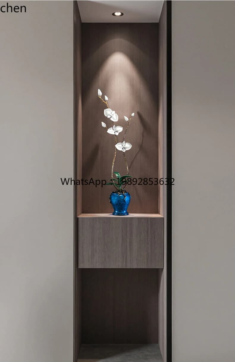 14-ww all-brass orchid ornament handicrafts living room entrance niche soft decoration living room decoration