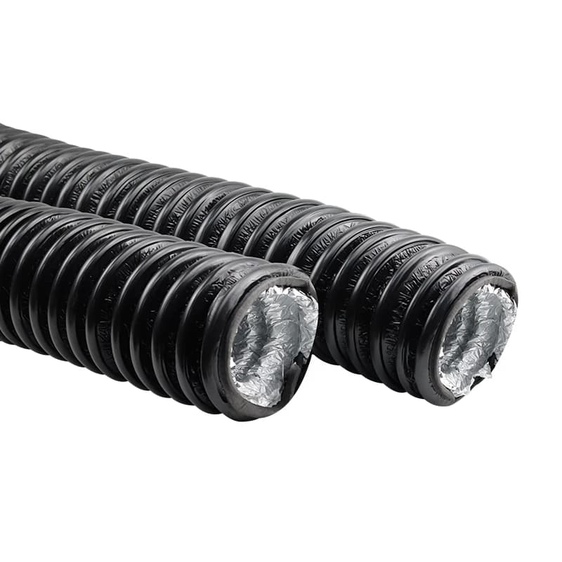 Air conditioning rubber and plastic insulation hose, retractable aluminum foil soft air duct circular ventilation insulation