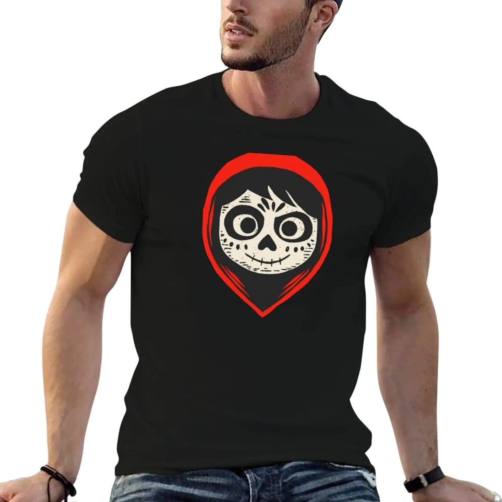 Coco - Miguel skeleton face T-Shirt new gifts and t-shirts basketball graphic tees mens workout shirts