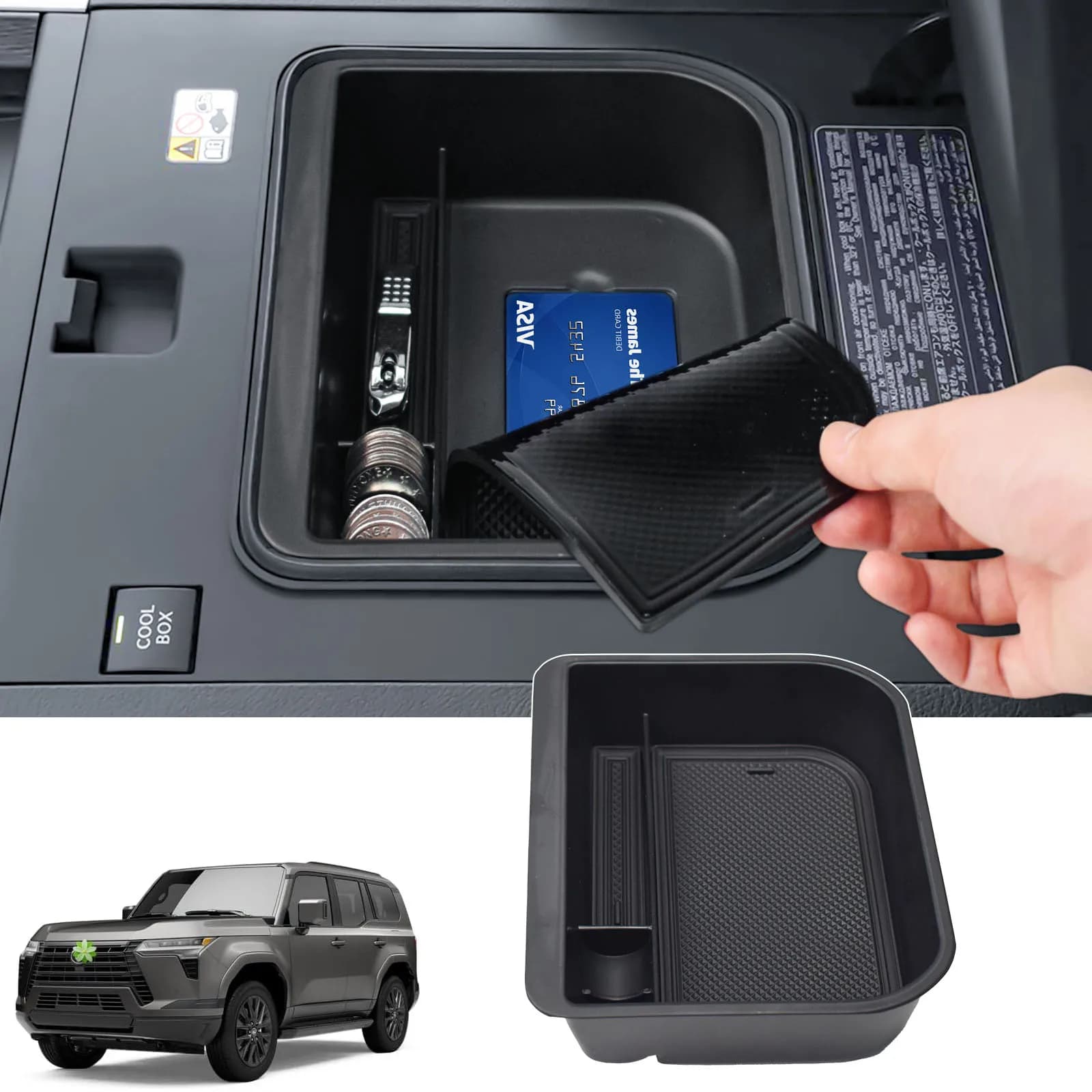 Sixthsmoy For Toyota Land Cruiser Prado 250/Lexus GX550 2025 2024 Center Console Cool Box Organizer Tray Armrest Box Accessories