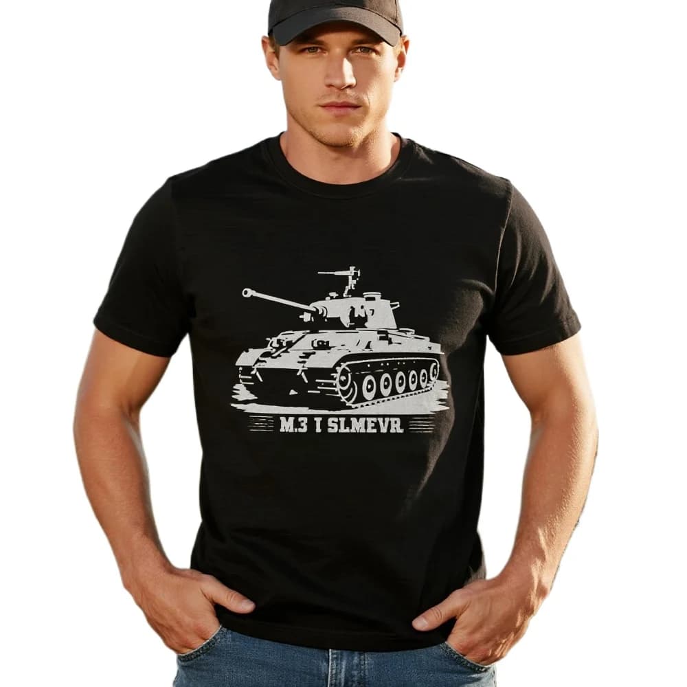 US Army M4 Sherman Medium Tank T-Shirt. Summer Cotton Short Sleeve O-Neck Mens T Shirt New S-3XL
