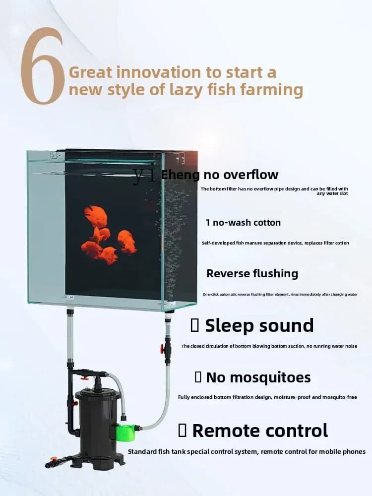 A1 Next to self-circulation ecological light luxury glass aquarium fish tank living room custom small home TV cabinet
