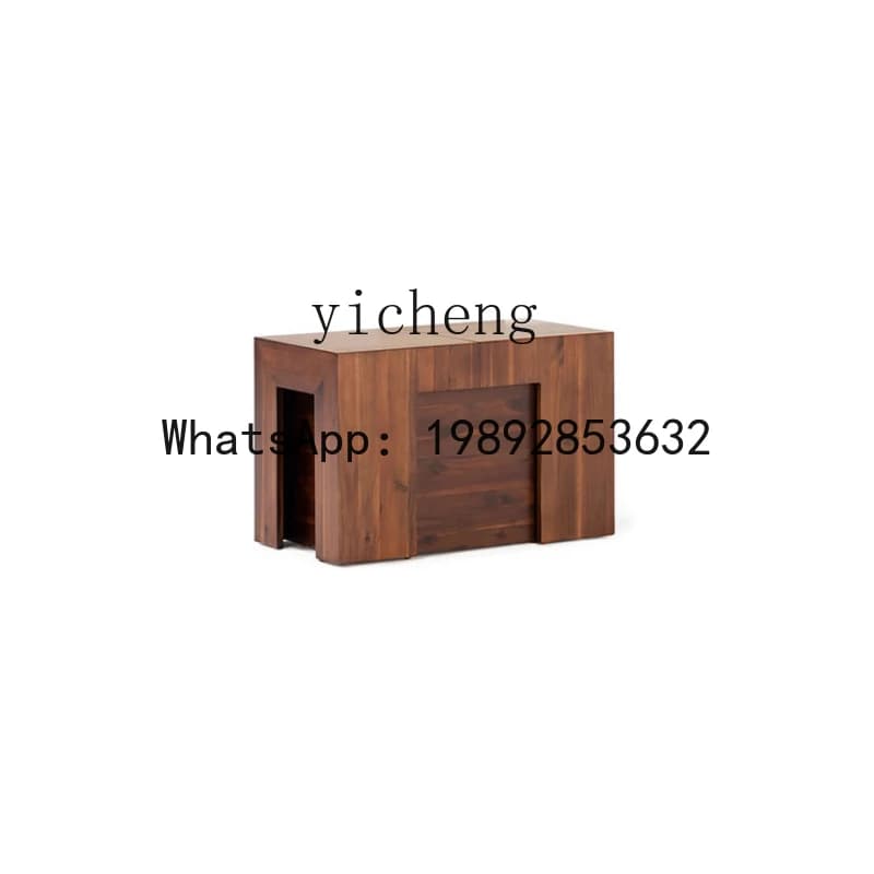 BD  solid wood telescopic folding multi-functional bench storage household bench