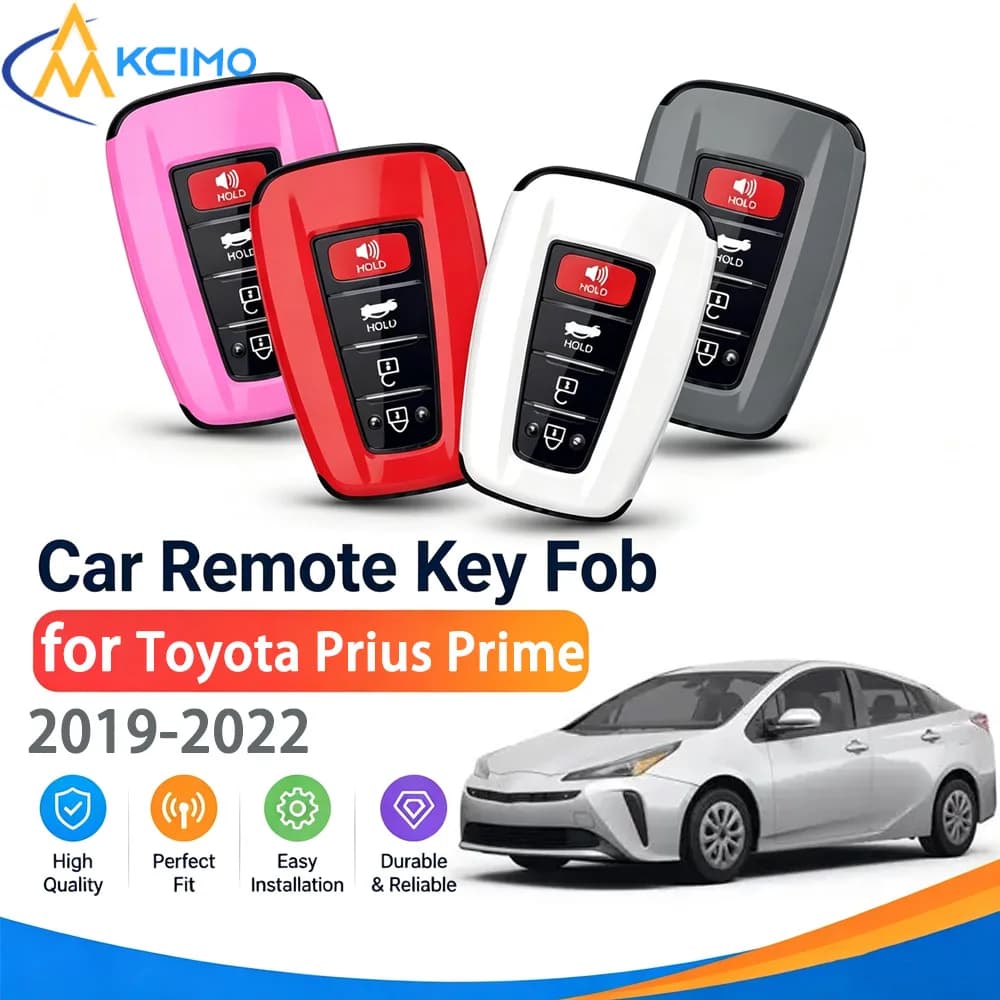 Car Key Fob Cover Protector Shell,Full Edge Anti‑Scratch Wear‑Resistant Key Case Fit For Toyota Prius Prime 2019‑2022