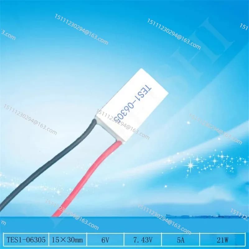 10pcs Refrigeration sheet 15*30mm 6V5A cold 21W semiconductor cooling film TES1-06305