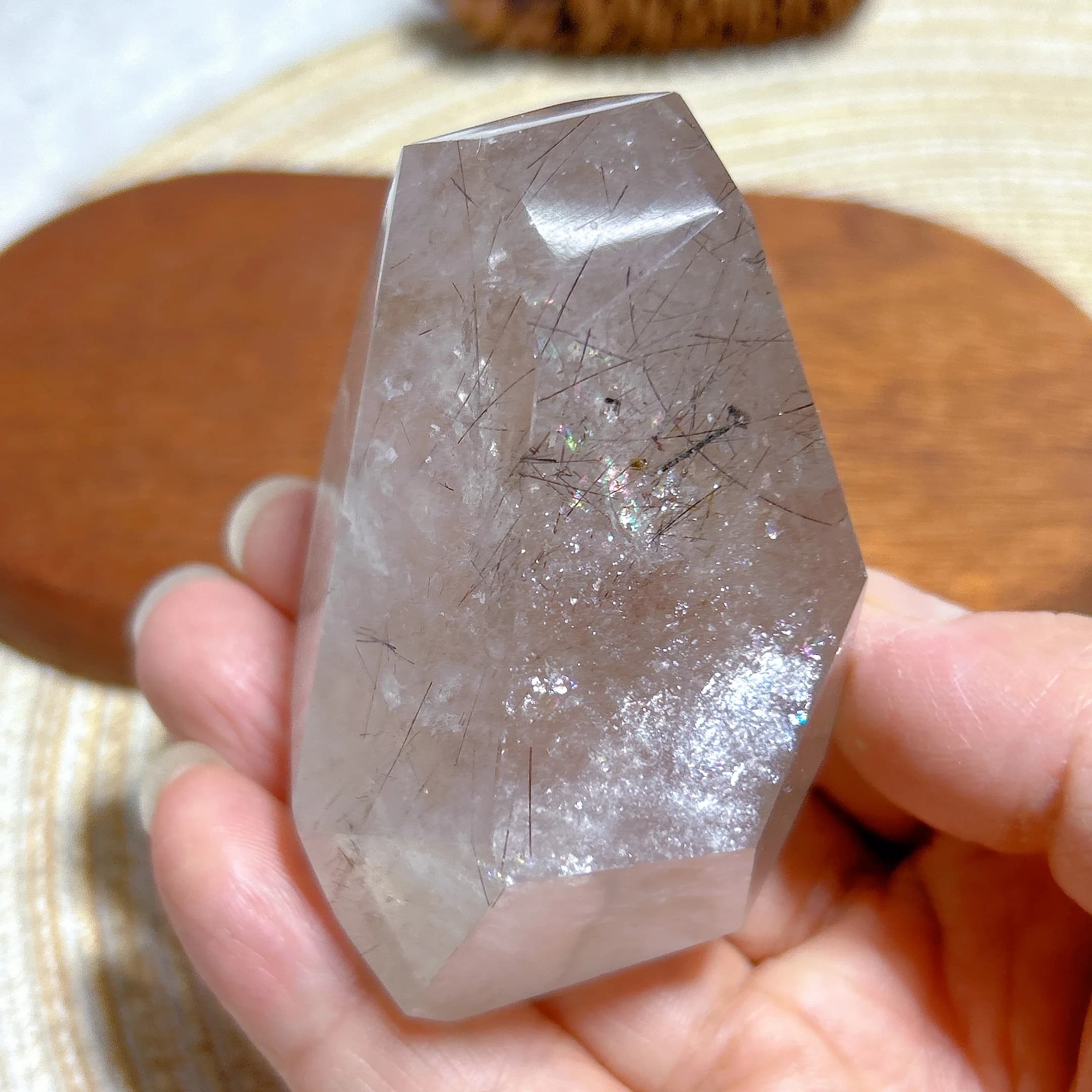 Natural Crystal Black Rutile Quartz Free Form Polished Healing Stone High Quality Gemstone Home Decorations Mineral Energy Gift