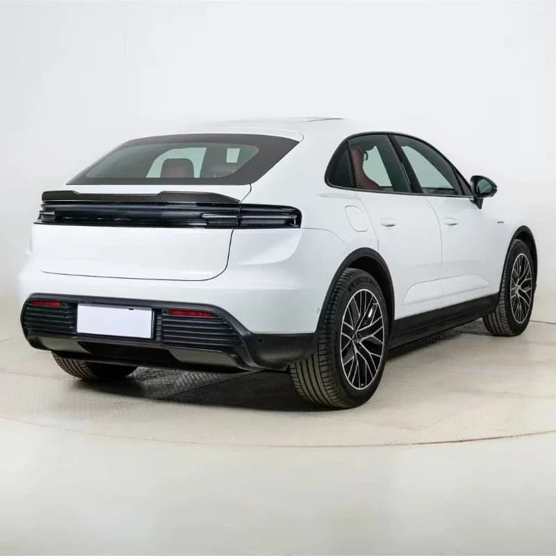 For Porsche Macan 95C EV Style Real Dry Carbon Fiber 2024 Exterior Decoration Tail Fins Rear Trunk Spoiler Modification Body Kit