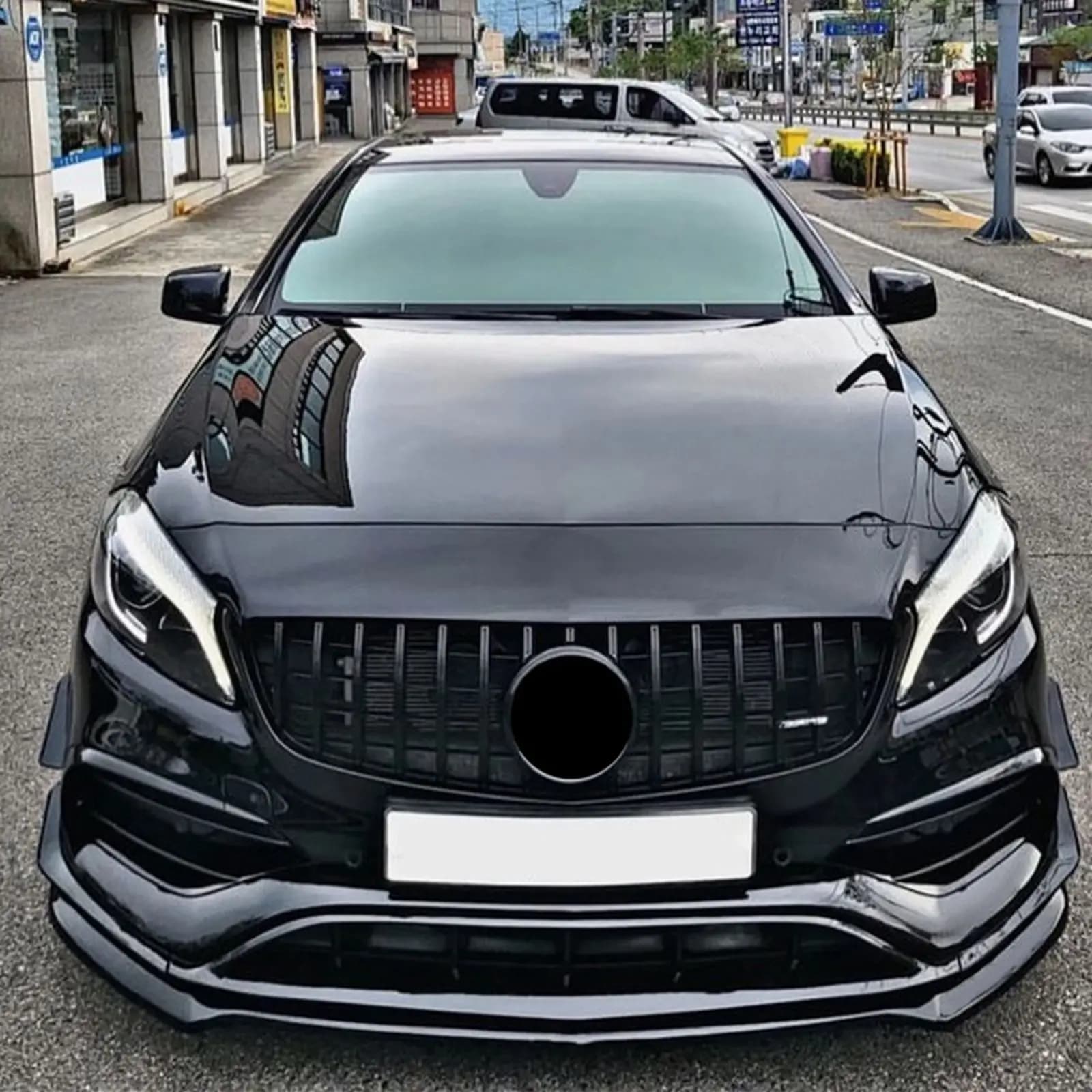 Car Front Bumper Lip Spoiler Diffuser Splitter Bodyklits Tuning For Benz A-Class W176 A200 A260 A45