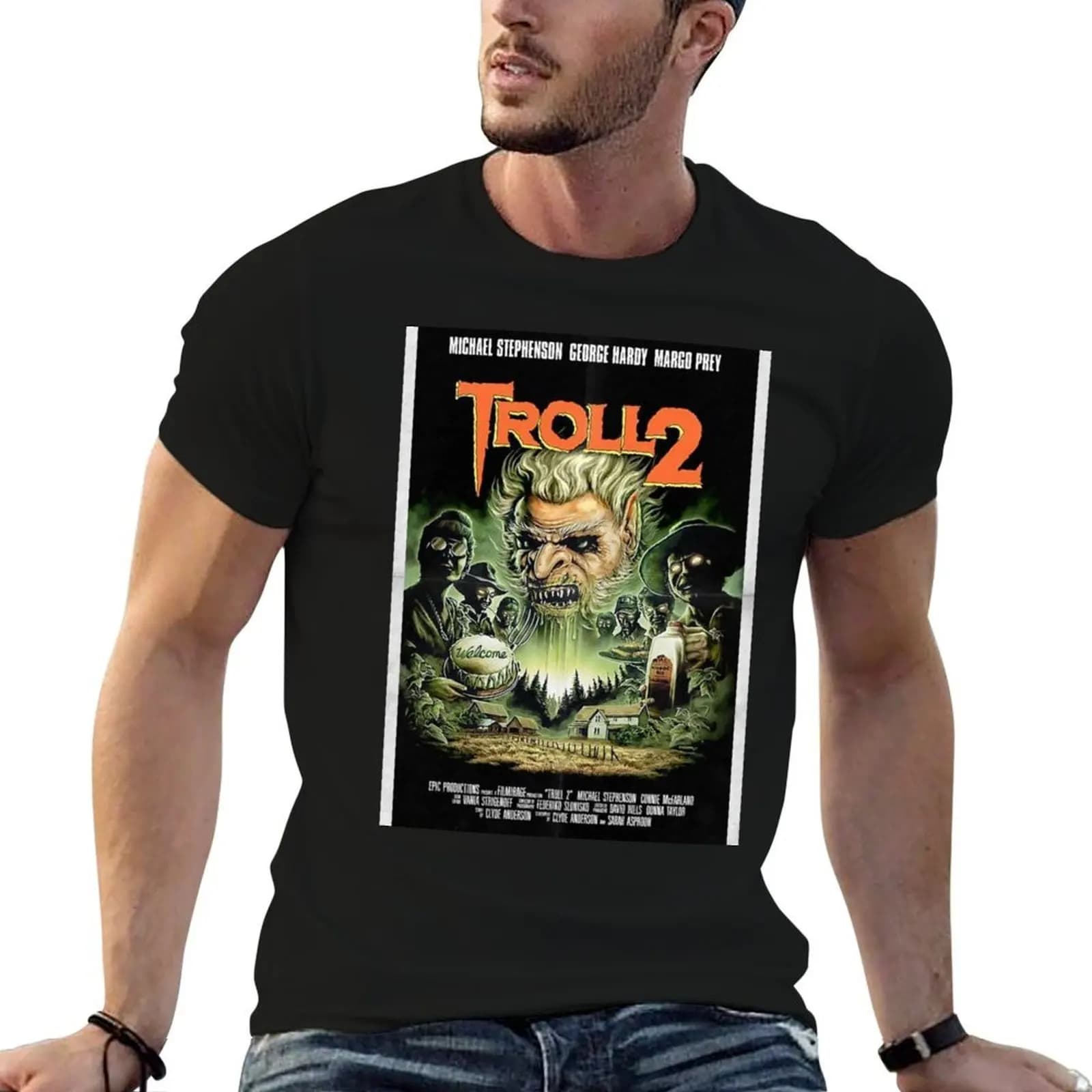 Troll 2 Movie Poster T-Shirt Louboutins blacks fitted t shirts for men