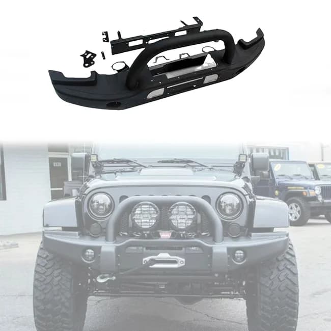 Front Bumper For Jeep Wrangler JK 4x4 Car Offroad Accessories Car Steel Front 2007-2017 Bumper For Jeep Wrangler JK