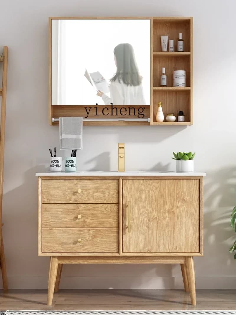 c-1 intelligent solid wood storage bathroom cabinet combination wash basin  modern wash basin basin