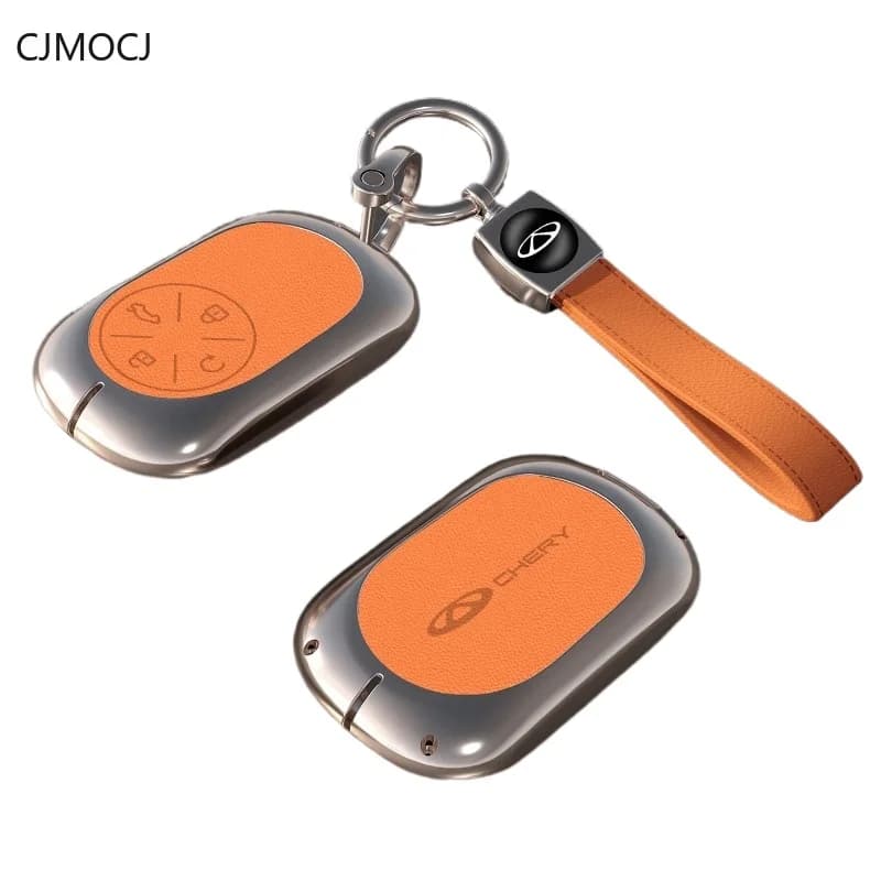 Premium Zinc Alloy Key Cover Case for Chery Fengyun T11 / A9L / T9 / T10 (2026) - Protective Key Fob Shell Keychain