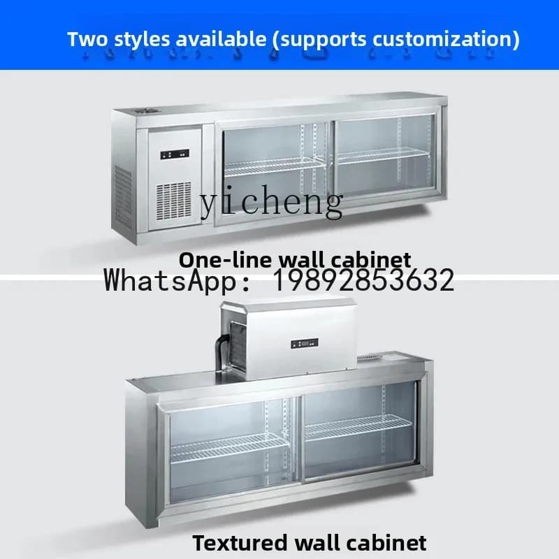 wall-mounted refrigerator refrigeration and preservation work display cabinet Commercial wall-mounted hanging freezer