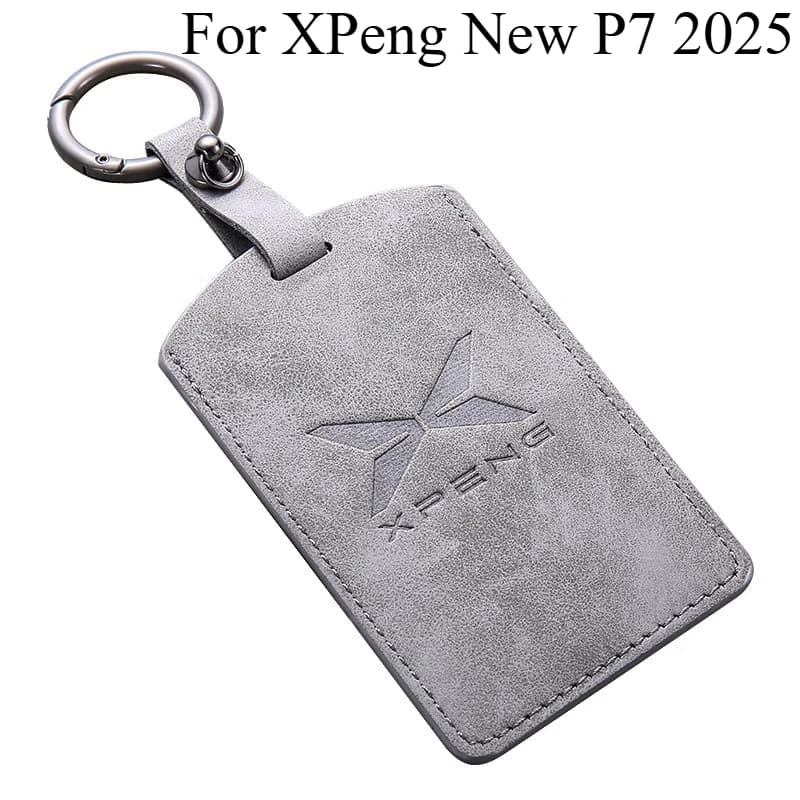 For XPeng New P7 2025 Smart Key Card Holder - Premium Alcantara Leather Protective Sleeve Case