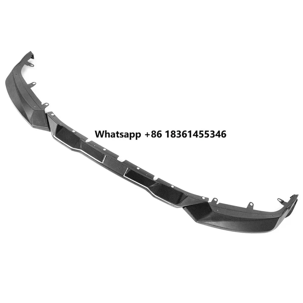 Dry Carbon Fiber Front Bumper Lip For  23-In G87 M2 VS Style Splitter Canards Replacement Side Blade Combo