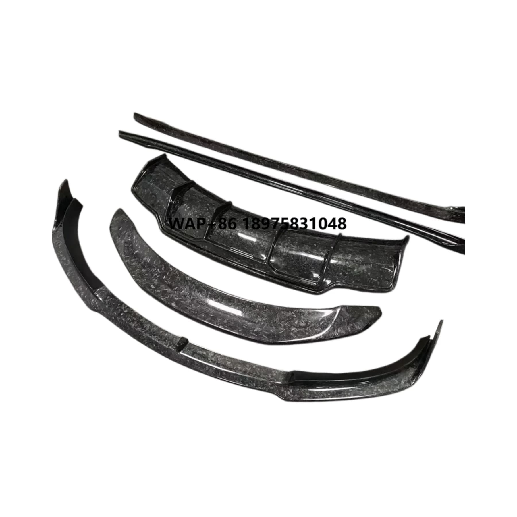 Forged Carbon Body Kit Front Lip Diffuser Side Skirt Spoiler Car Wing for  Car Bumper Car Kits