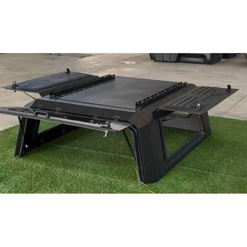High Quality Customized Lift-Up Sports Cover Black Manganese Steel Hardtop Camper Canopy Topper