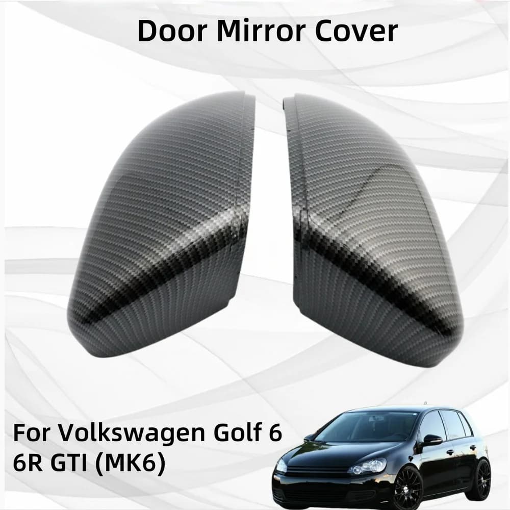 Case Shell Housing  For Volkswagen Golf 6 6R GTI (MK6) Car Accessories Carbon Fiber baked enamel black ox horn Door Mirror Cover