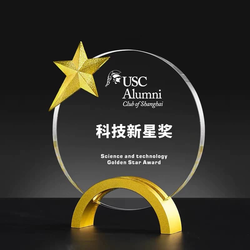 Personalized Engraving Crystal Award Trophy Custom Logo Text For Company Anniversary Employee Partner Prize Business Souvenir