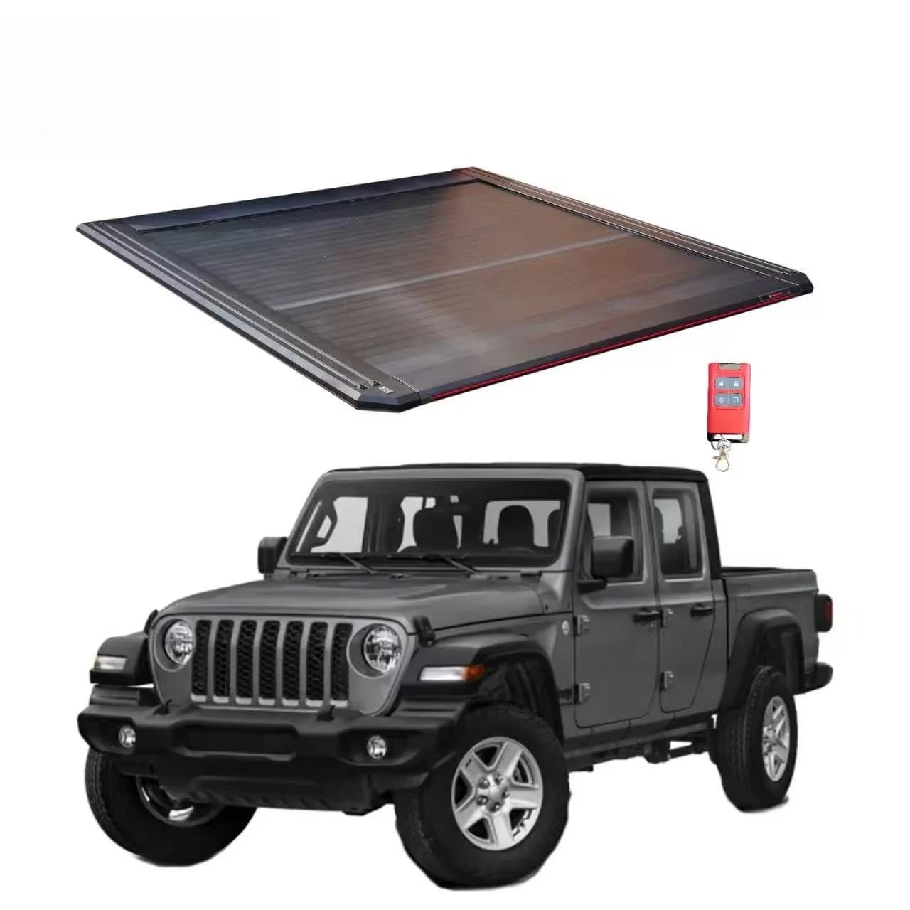 Aluminium Electric Retractable Truck Roller Lid Cargo Cover Accessories  Pickup Bed Tonneau Cover for jeep Gladiator