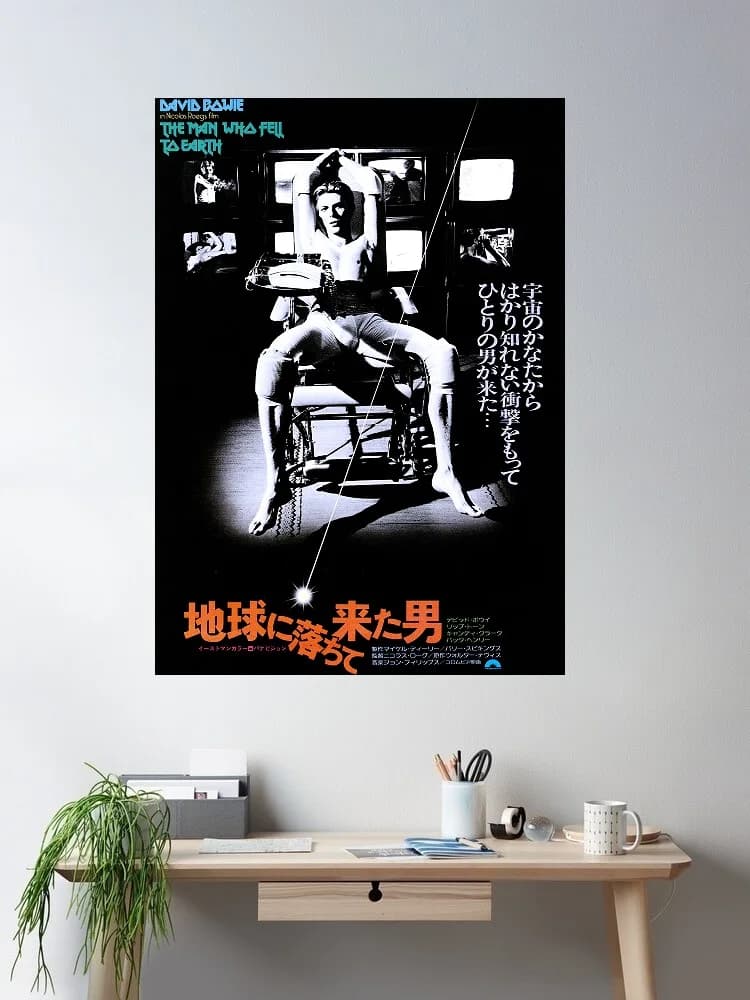 The Man Who Fell to Earth Japanese Movie, Art Print Silk Poster Home Wall Decor