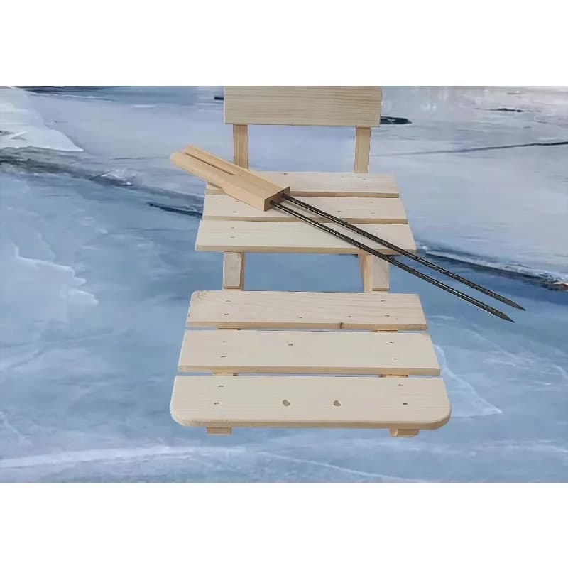 Ice Skater Ice Climbing Plough Double Single Solid Wood Ice Car