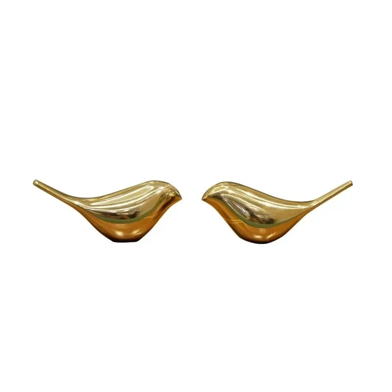 European light luxury bird ornament high-end creative living room niche gift metal decoration