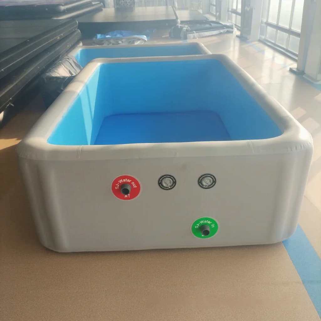 2026 new wholesale 6-person square inflatable swimming pool PVC drip seam high-quality summer outdoor inflatable swimming pool